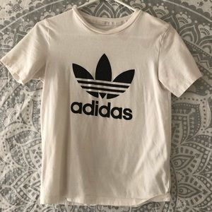 white adidas logo top